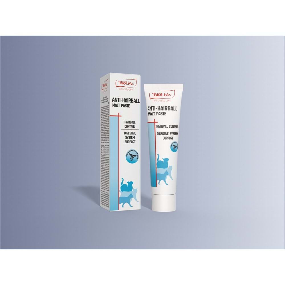 Biolive AntiHairBall Kediler İçin Tüy Yumağı Önleyici Paste 100gr