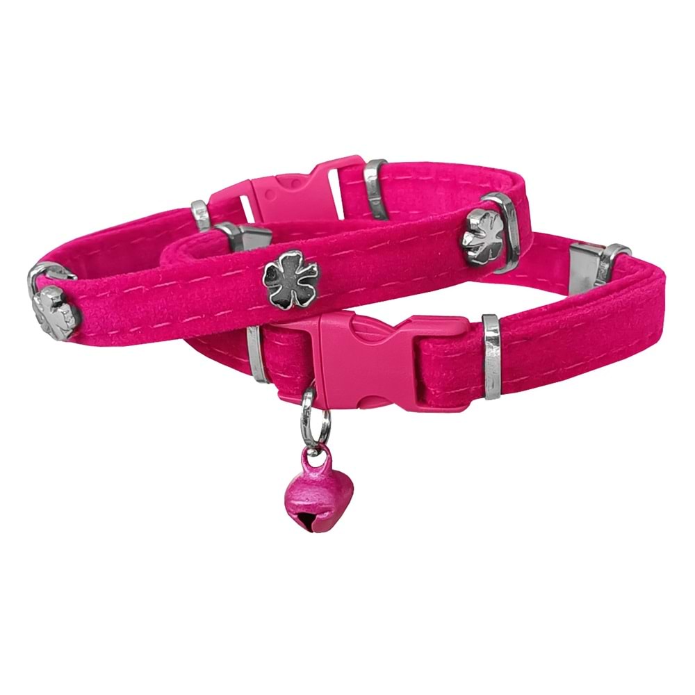 DR.ELEGANCE YONCA KADİFE KEDİ BOYUN TASMASI (PEMBE)