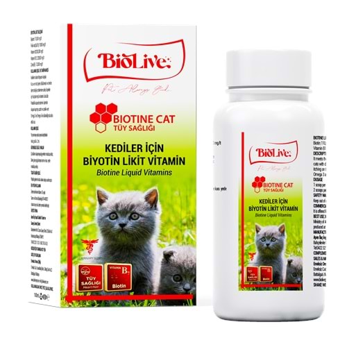 BİOLİVE BİOTİN CAT 100ML LİKİT (TAMAMLAYICI YEM)