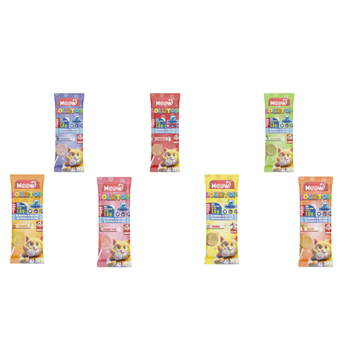 Moow [41] Mix 7 Lezzetli Lollitop Keçi Sütlü Kedi Lolipop 1.5gr x 7'Li
