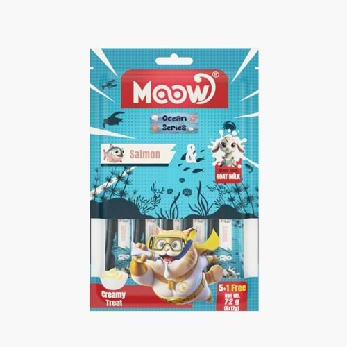 Moow [07] Somonlu Keçi Sütlü Kedi Krema 12gr x 6 [Box 12'li]