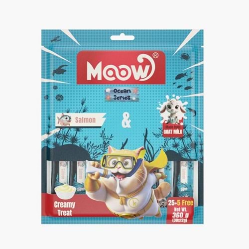 Moow [17] Somonlu Keçi Sütlü 12gr x 30'lu Kedi Krema Ödülü