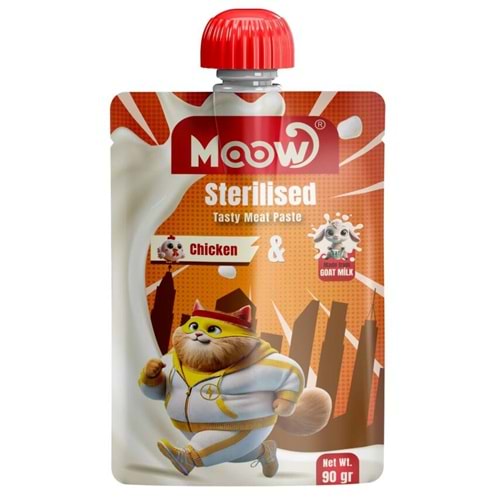 Moow [27] Taze Tavuklu & Keçi Sütlü Sterilised Kedi Et Ezmesi 90gr
