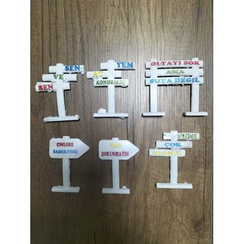 AKVARYUM YAZISI DEKOR 12 Lİ