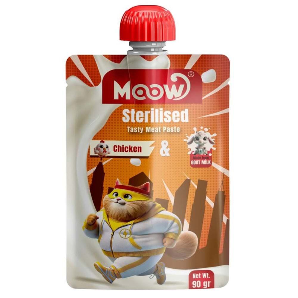 Moow [27] Taze Tavuklu & Keçi Sütlü Sterilised Kedi Et Ezmesi 90gr