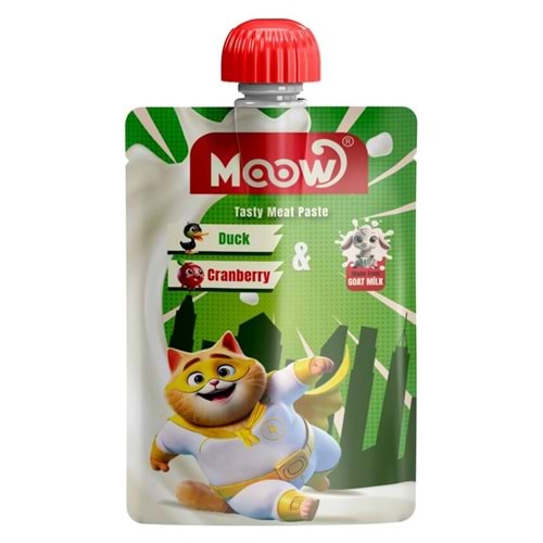 Moow [30] TazeÖrdekli&Kızılcıklı Keçi SütlüKedi Et Ezmesi 90gr