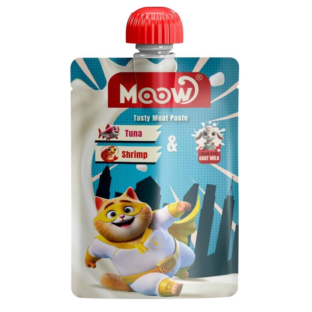 Moow [31] Taze TonBalıklı&Karidesli Keçi SütlüKedi Et Ezmesi 90gr