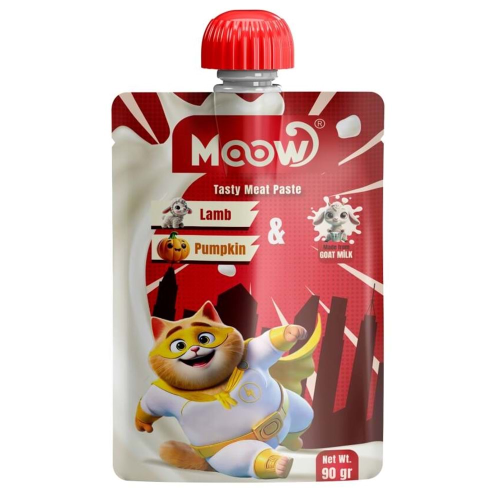 Moow [32] TazeKuzulu&Balkabaklı Keçi SütlüKedi Et Ezmesi 90gr