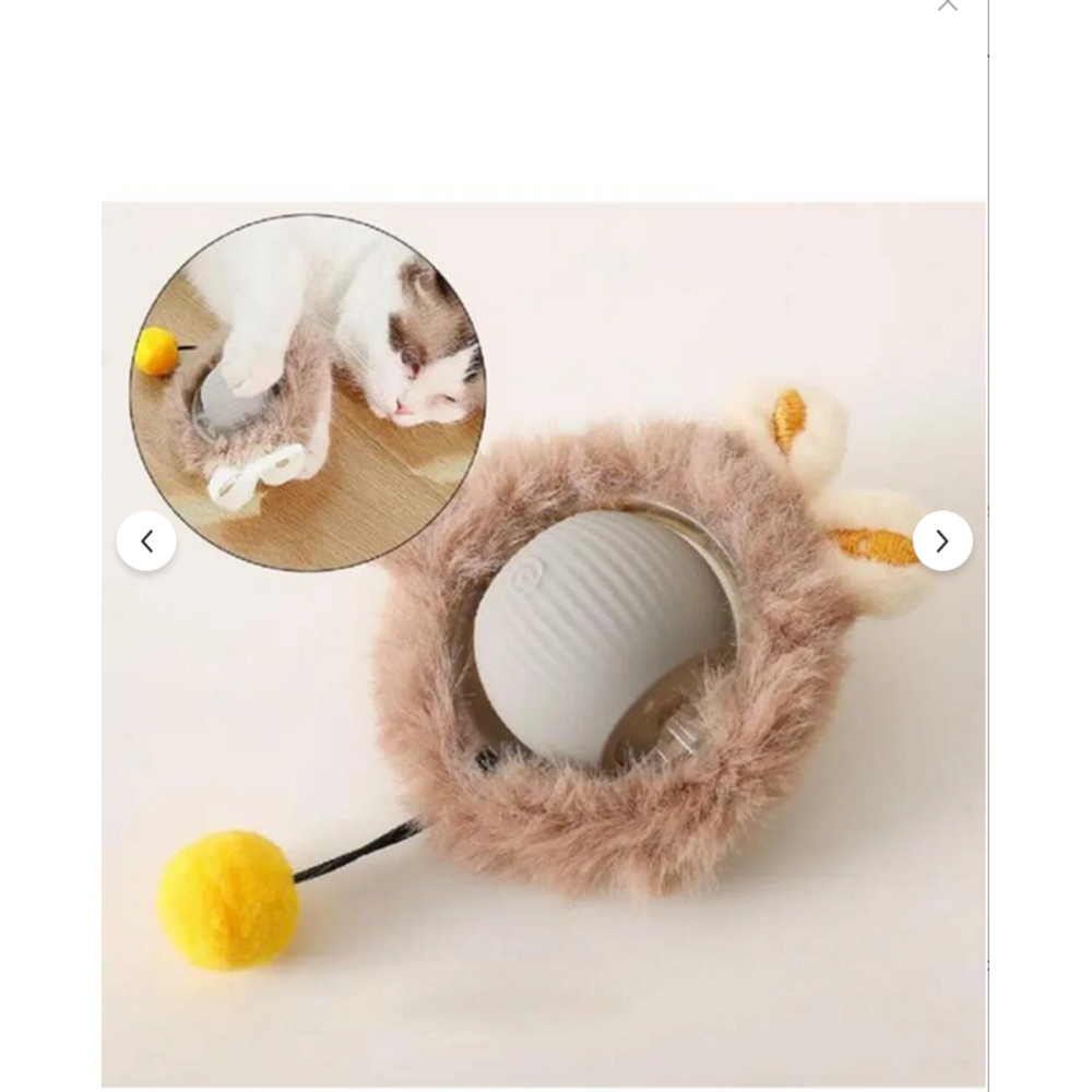 Hareketli Tüylü Top Kedi Oyuncağı Şarjlı Akıllı Oyun